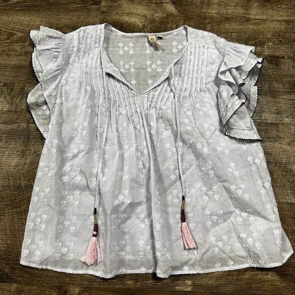 dolan Tops - Dolan by Anthropologie Flutter Sleeve Shirt Size Medium